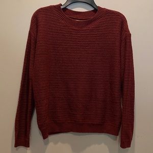 Arizona Jean Co. Burgundy/Maroon Crewneck Pullover Knit Sweater